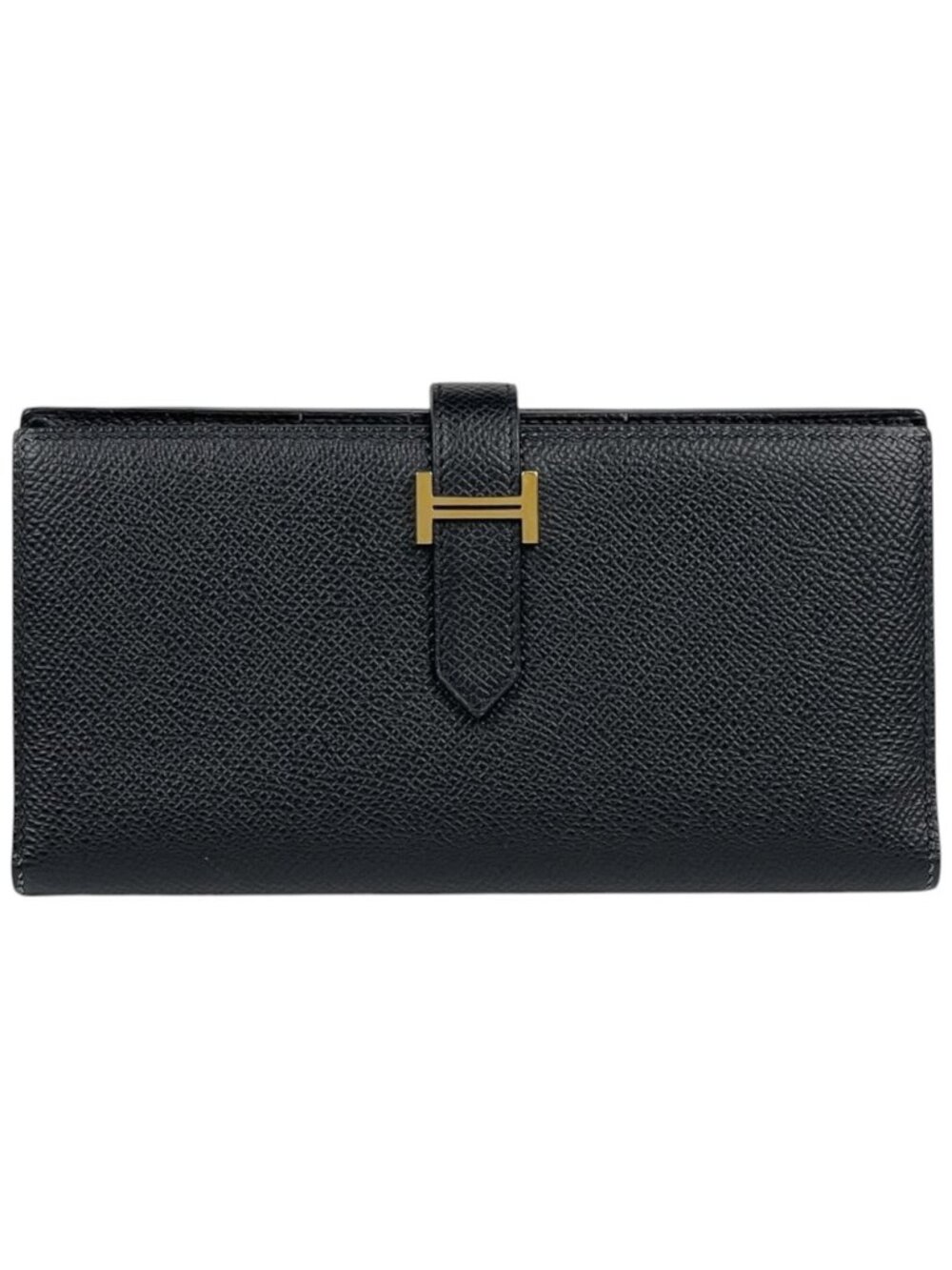 Hermes Bearn Soufflet Wallet Bifold Veau Epsom Black